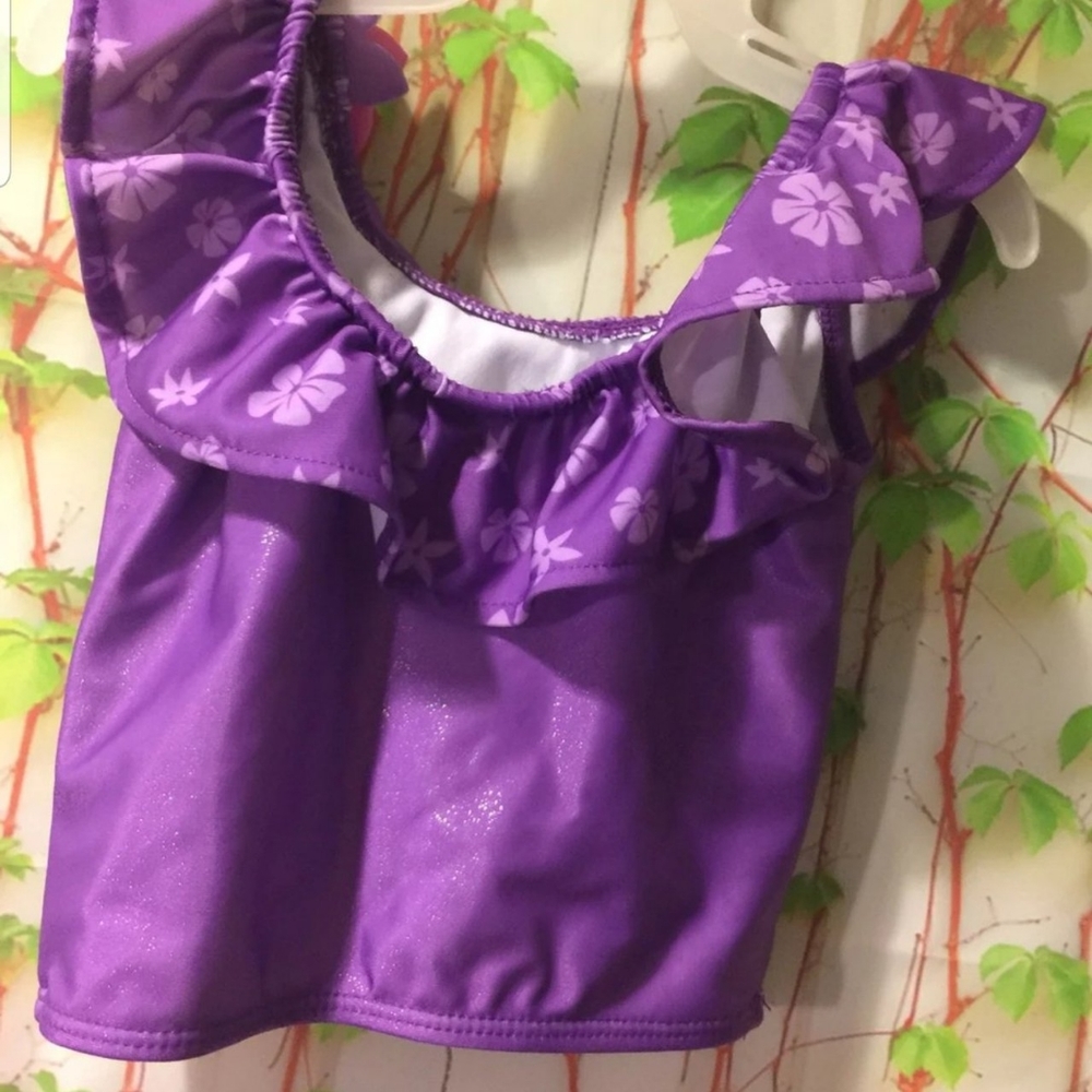 Disney Rapunzel purple tankini top Sz 4 yrs - Picture 5 of 5